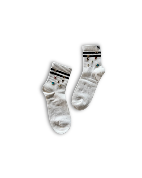 Diamond socks - white | colored diamonds
