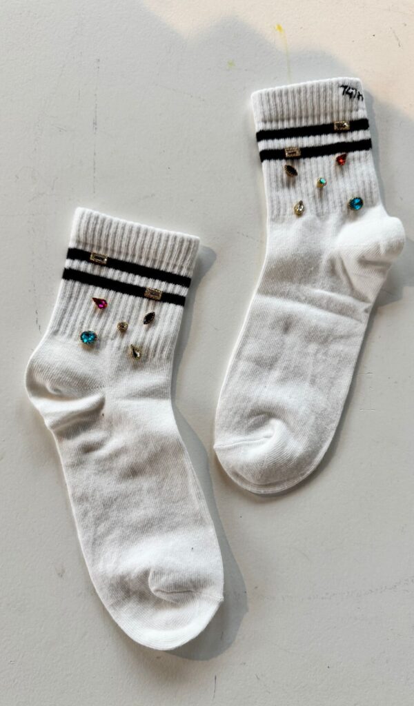 Diamond socks - white | colored diamonds - Image 3