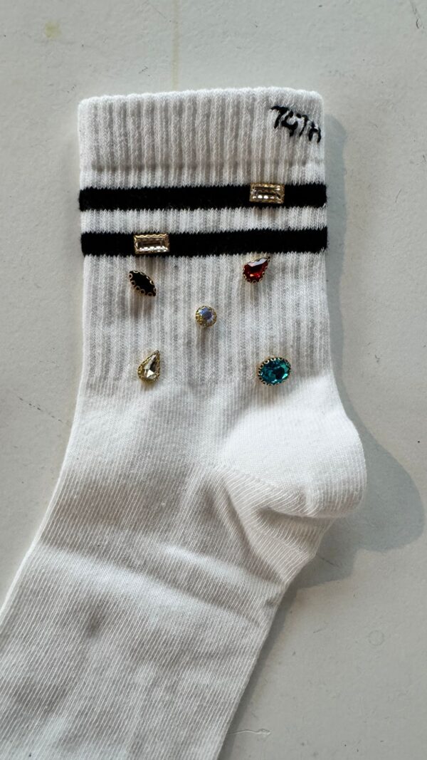 Diamond socks - white | colored diamonds - Image 2