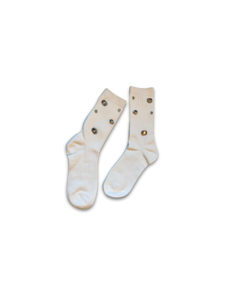 Diamond socks - White