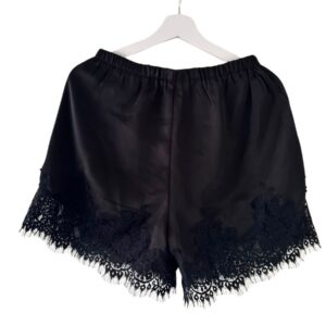 Stylish satin look short with lace him