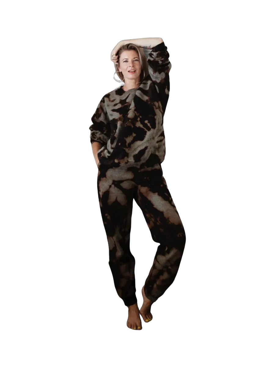 Tie-Dye Tracksuit Black