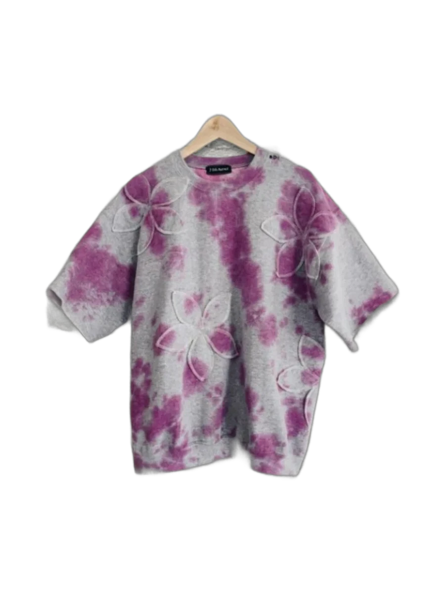3D Tie-D Flower sweater